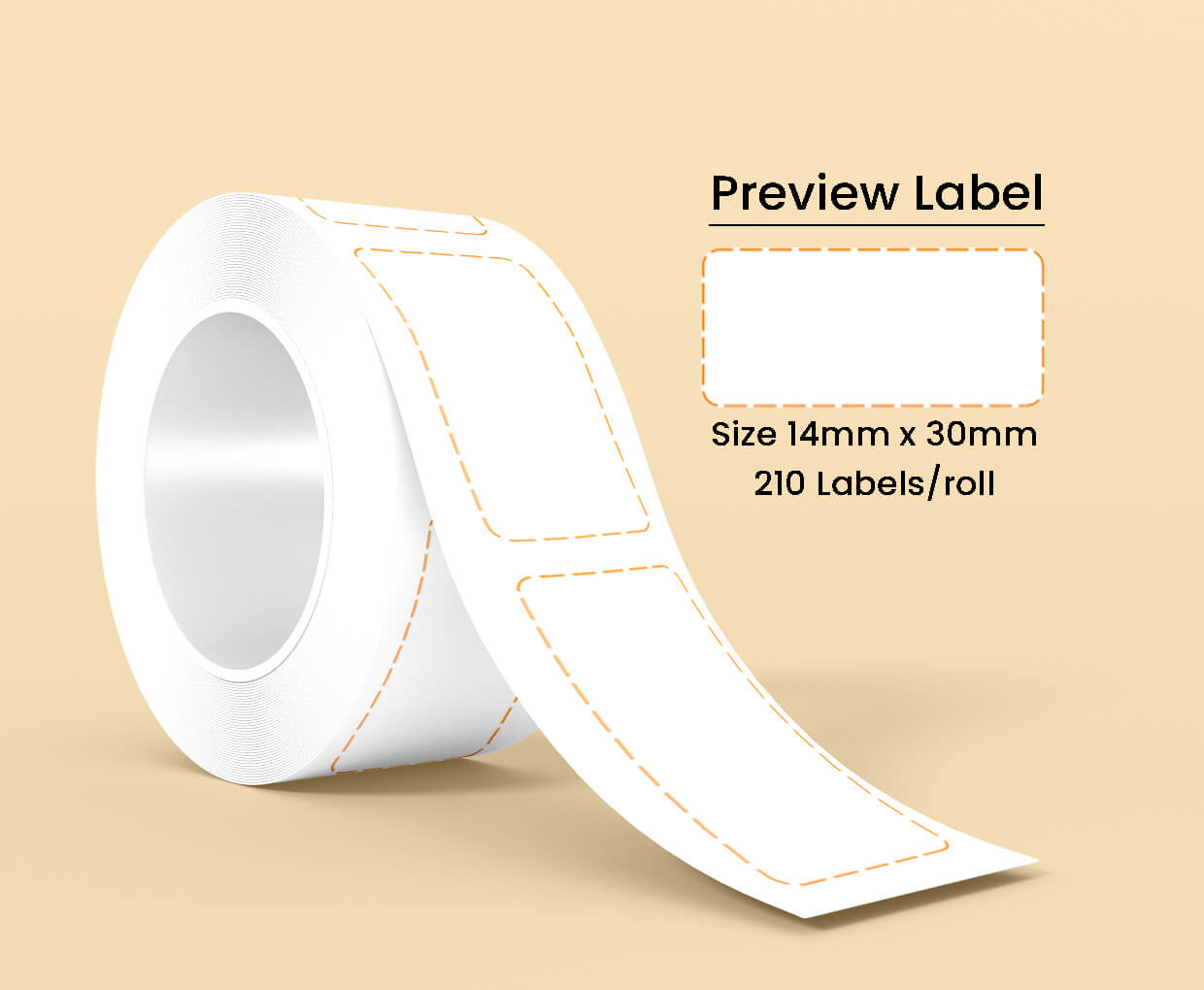 Thermal Label Pattern Transparency 14mm*30mm