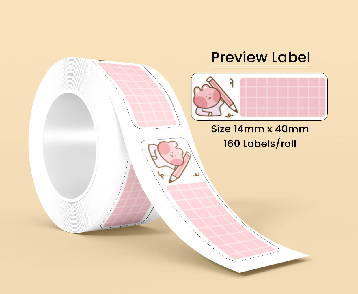 Thermal Label Pattern Campus T 14mm*40mm