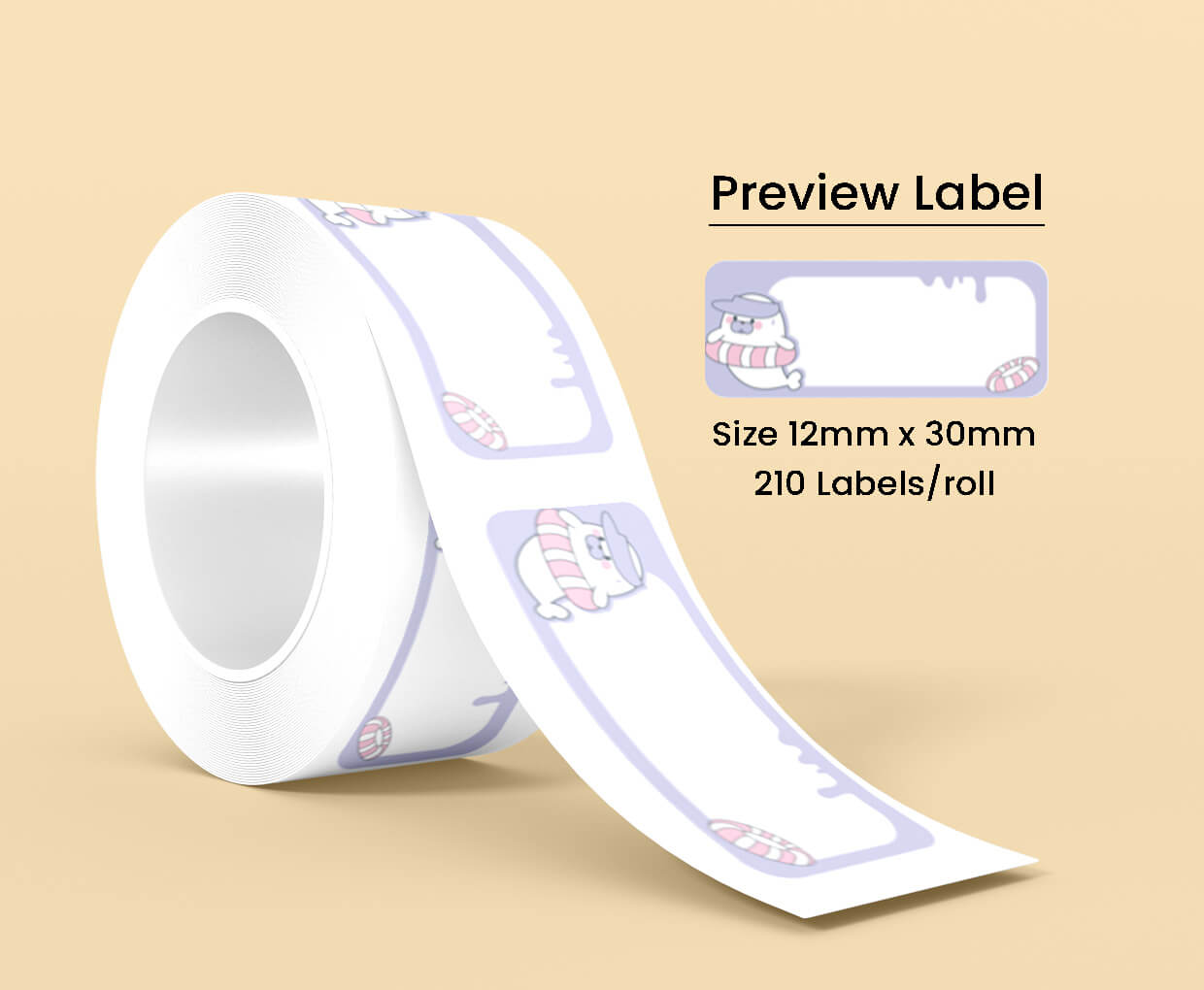 Thermal Label Pattern Seal 12mm*30mm